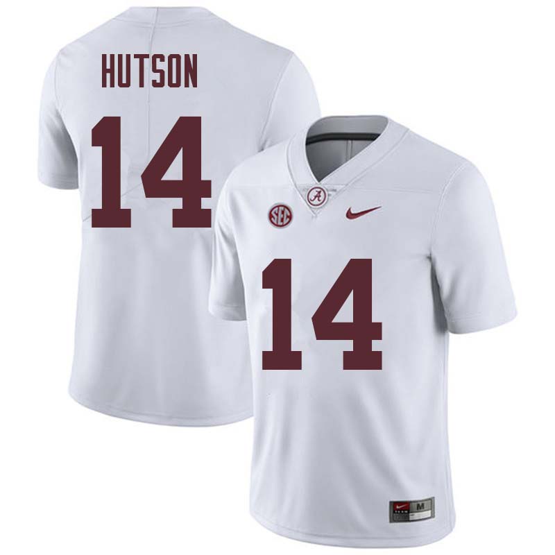 Alabama Crimson Tide Men's Don Hutson #14 White NCAA Nike Authentic Stitched College Football Jersey EH16D68IW